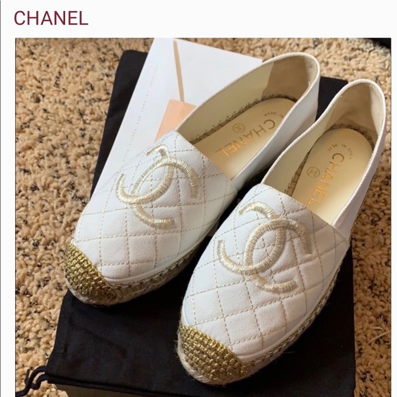 CHANEL SHOES - ESPADRILLES  SIZE 35 (5) - Picture 2 of 6